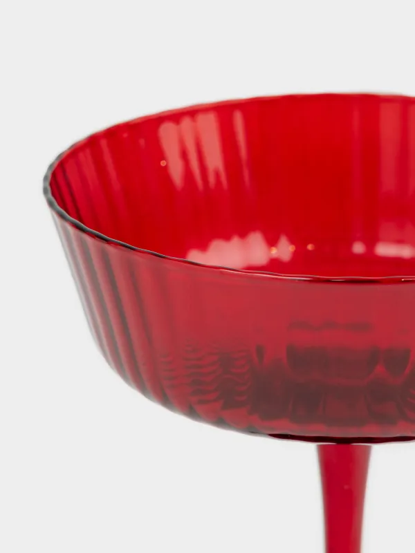 Бокал-креманка для шампанского, 230 мл, стекло Р, красный, Ribby color, image-3