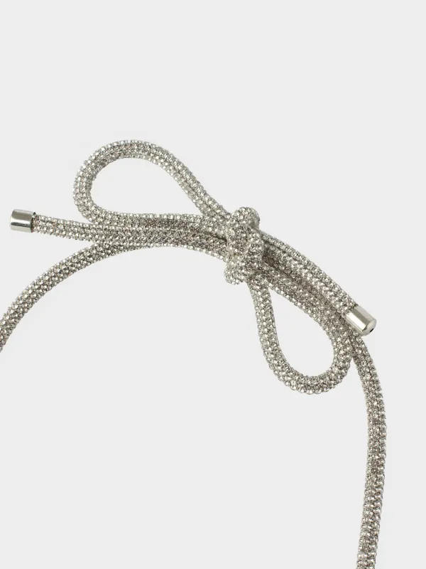 Ободок для волос, 12х14 см, металл/стразы, серебристый, Jewelry crystal, image-2