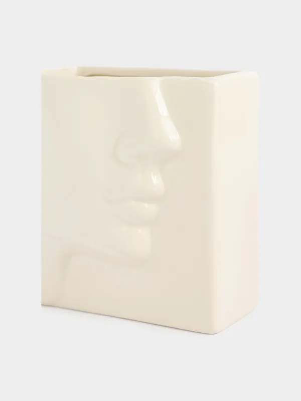 Подставка для косметических кистей, 12 см, керамика, Face, image-1