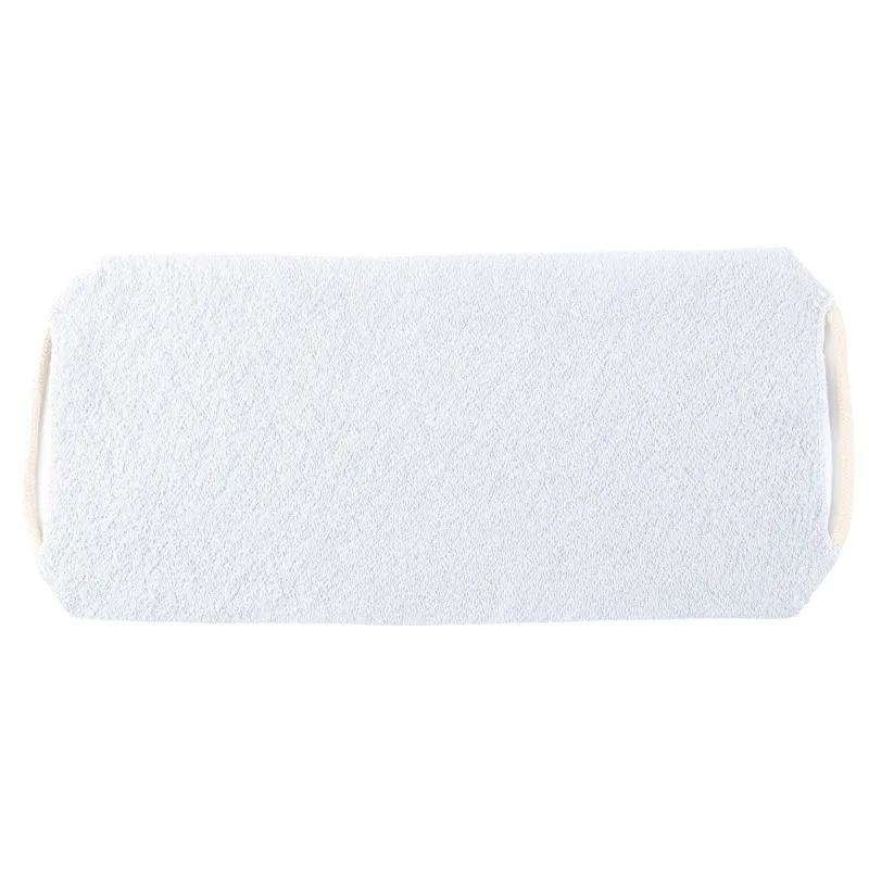 Набор для душа, 2 пр, мочалка-лента/мочалка-варежка, нейлон/хлопок, серо-голубой, Unique spa, image-2