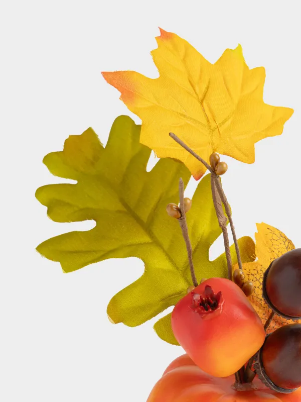 Композиция декоративная, 18 см, Букет в тыкве, Forest symphony decor, image-2