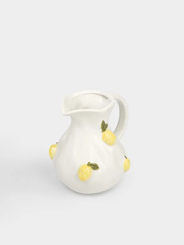 Кувшин, 1,7 л, керамика D, молочный, Лимоны, Sicily, image-2