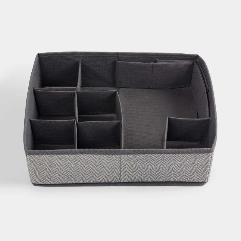 Органайзер-разделитель для ящиков, 32х24 см, 12 отд, текстиль, серый, Pedant new, image-5