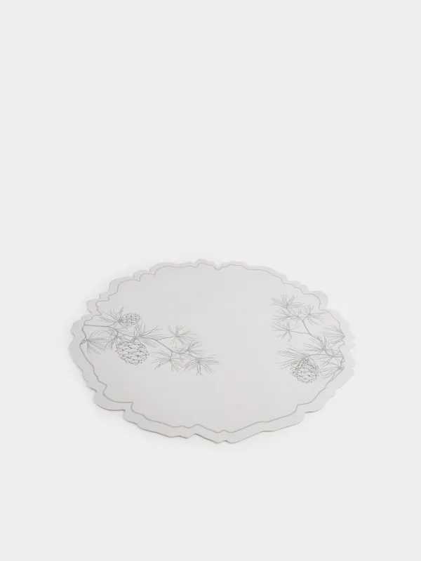 Салфетка под приборы, 38 см, Шишки на ветках, Rock print, image-1