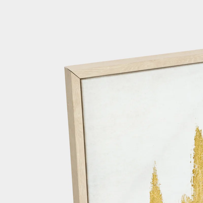 Картина в раме, 120x80 см, холст, золотисто-бежевая, Золотистые штрихи, Abstract, image-2