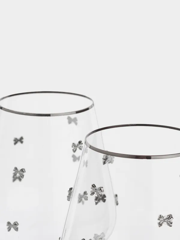 Бокал для красного вина, 2 шт, с серебристым кантом, Ferentino decor, image-2