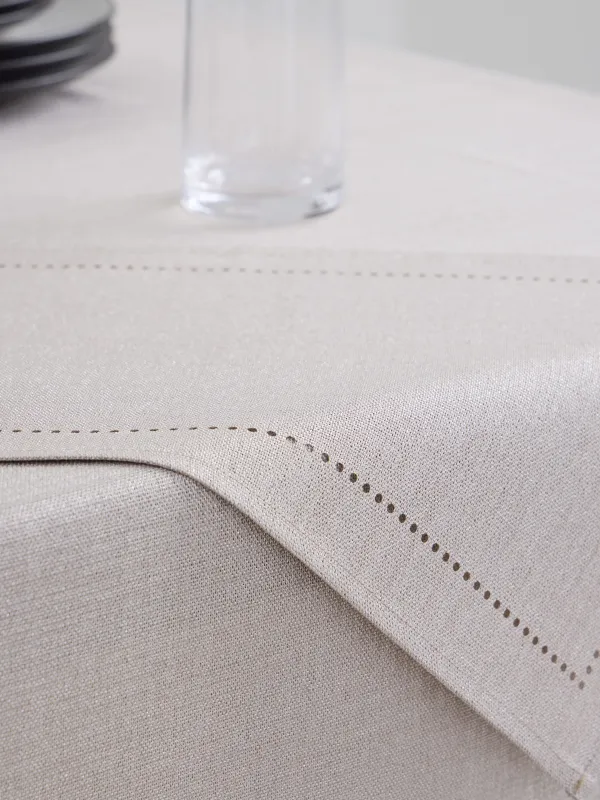 Салфетка под приборы, 30х45 см, полиэстер, прямоугольная, бежевая, Hemstitch, image-5