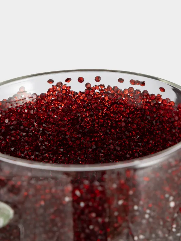 Кружка, 300 мл, стекло Б, с красными кристаллами внутри, Air decor, image-3