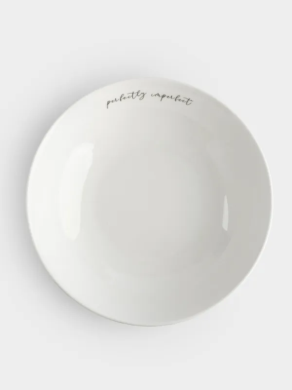 Тарелка суповая, 20х5 см, 2 шт, фарфор N, Серые цветы, Watercolor, image-2