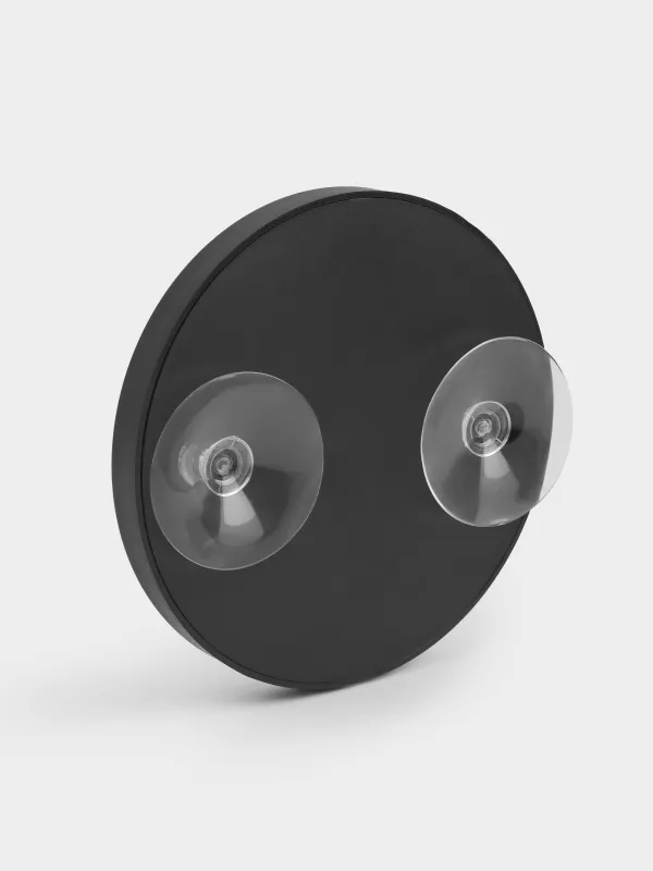 Зеркало подвесное, 13/12 см, увеличительное, на присосках, пластик, круглое, черное, Mirror, image-5