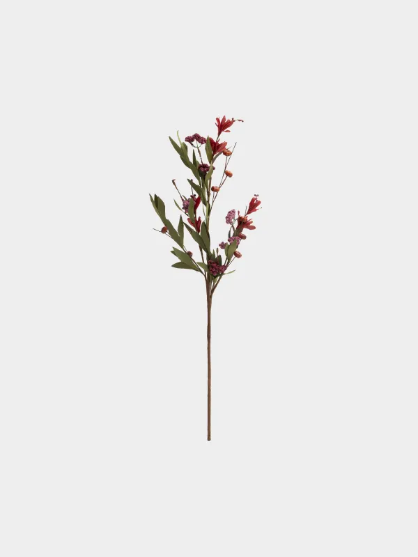 Ветка декоративная, 71 см, Бордово-оранжевые ягоды, Grand garden decor, image-0