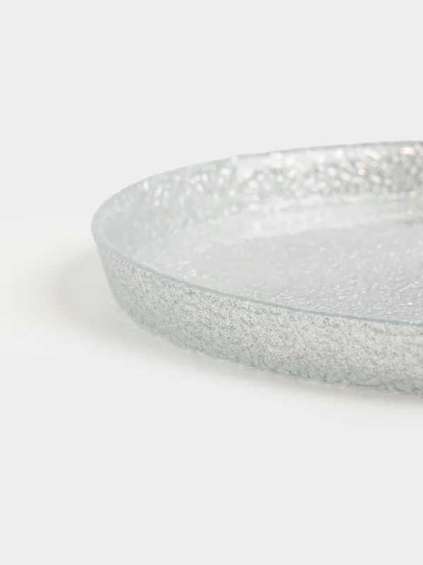 Тарелка закусочная, 21 см, стекло Р, серебристая, Cracle, image-3