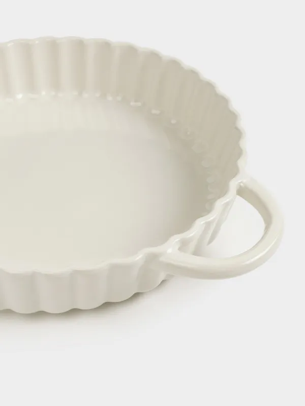 Форма для запекания, 25 см, керамика, круглая, молочная, Cakes ivory, image-2