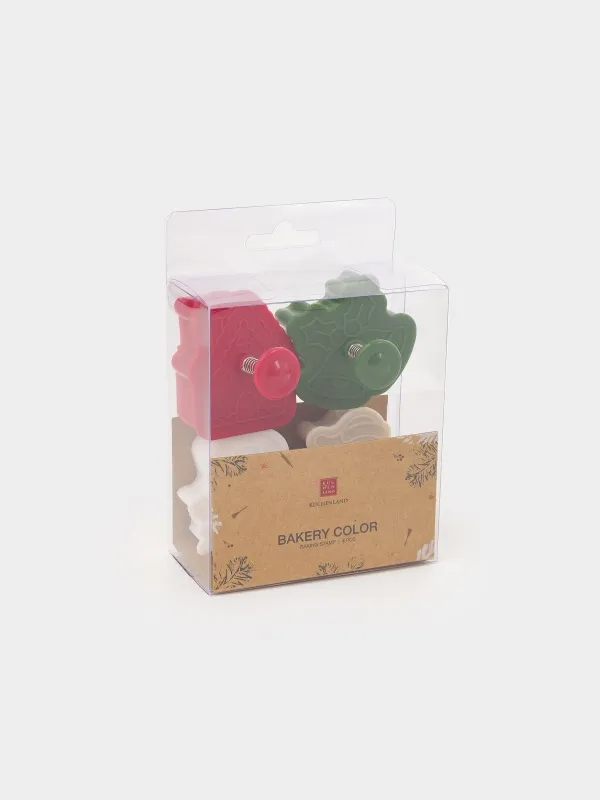 Штамп для выпечки, 4 шт, пластик, цветной, Атрибуты праздника, Bakery color, image-7
