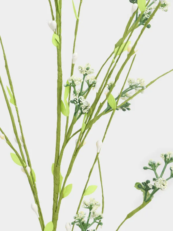 Ветка декоративная, 78 см, Белые соцветия, Meadow decor, image-2