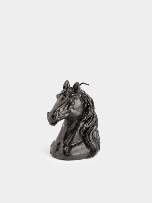 Свеча, 7x10 см, с блестками, Лошадь, Horse black, image-0