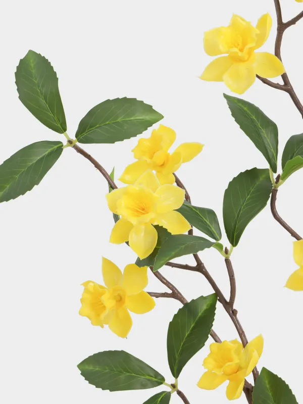 Ветка декоративная, 1 м, Желтые цветы, Flower garden, image-3