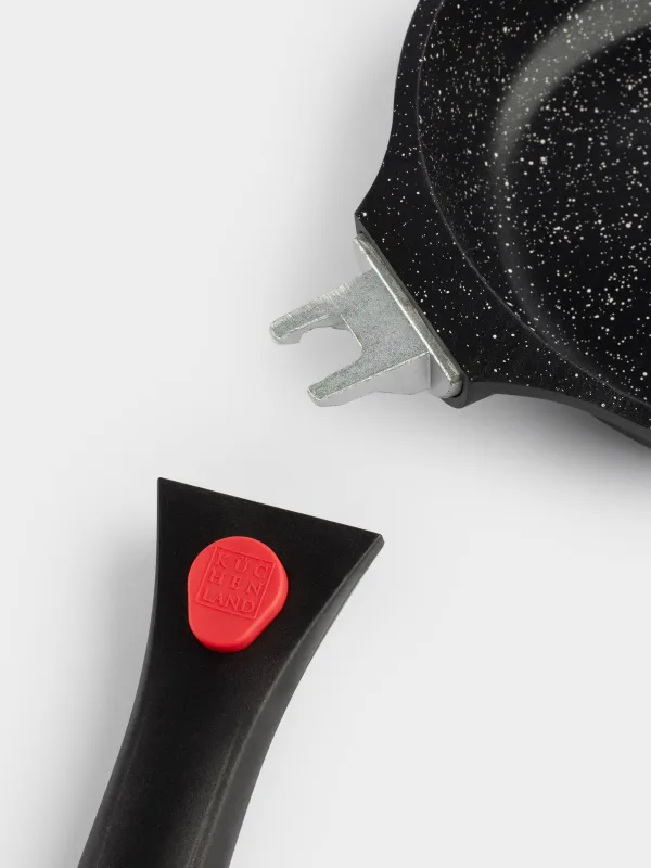 Сковорода, 20 см, съемная ручка, с покрытием, алюминий, Solution Red 2, image-5