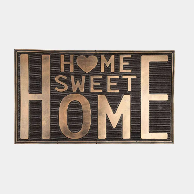 Коврик придверный, 45х75 см, резина, бронзово-черный, Sweet home, Home deco