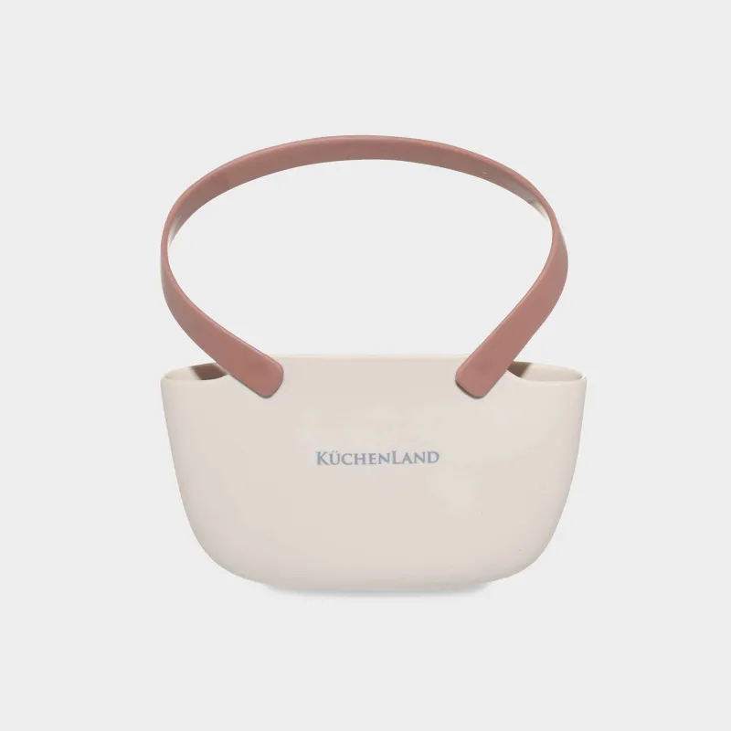 Держатель для кухонной губки, 13х8/18 см, подвесной, резина, бежевый, Vintage Kitchen