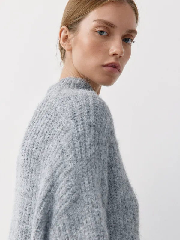Вязаный свитер оверсайз с добавлением шерсти, Claire, image-1