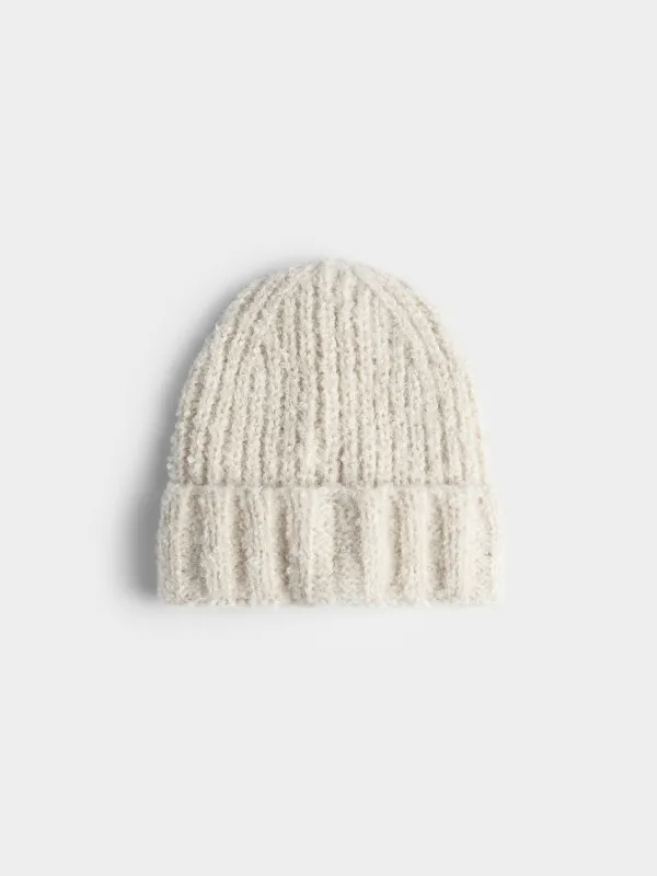 Вязаная Шапка-бини с отворотом, Knitting fuzz, image-0