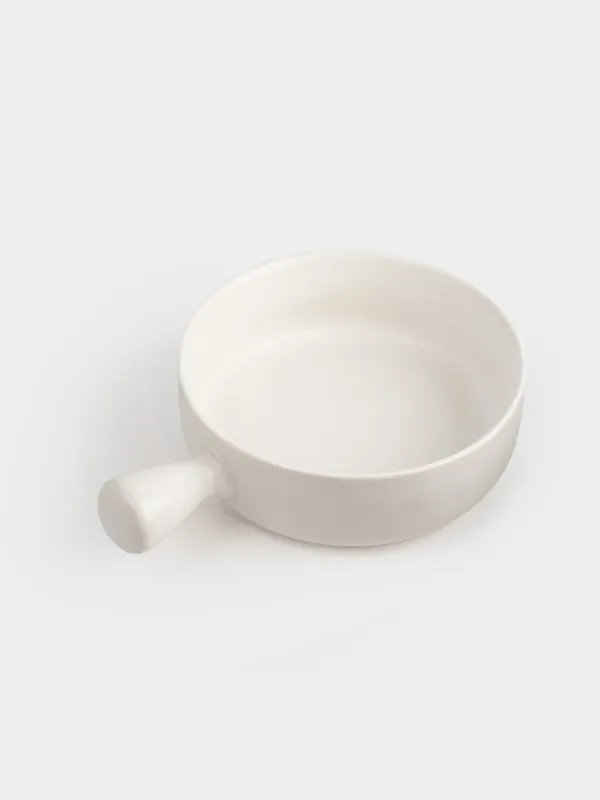 Форма для запекания, 15 см, с ручкой, круглая, керамика, белая, Light kitchen, image-5