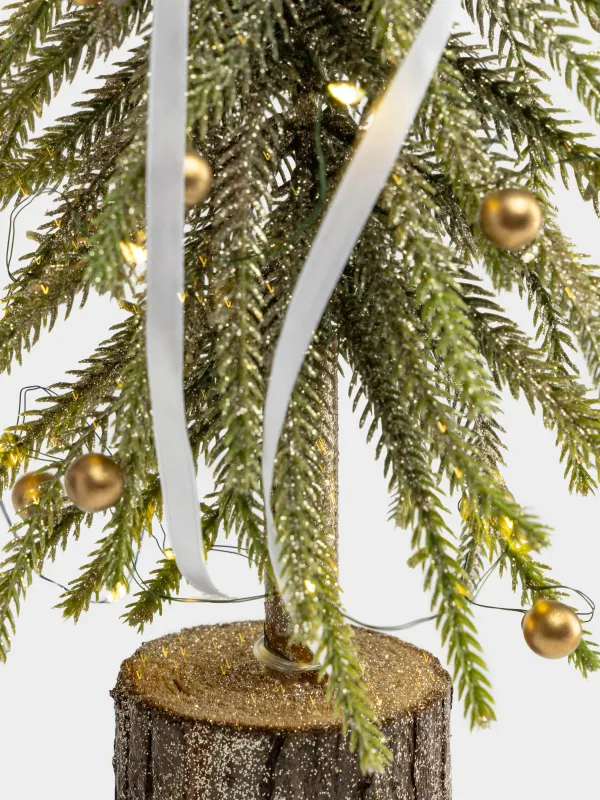 Ель искусственная, 30 см, Ель с блестками, Conifer curved, image-1