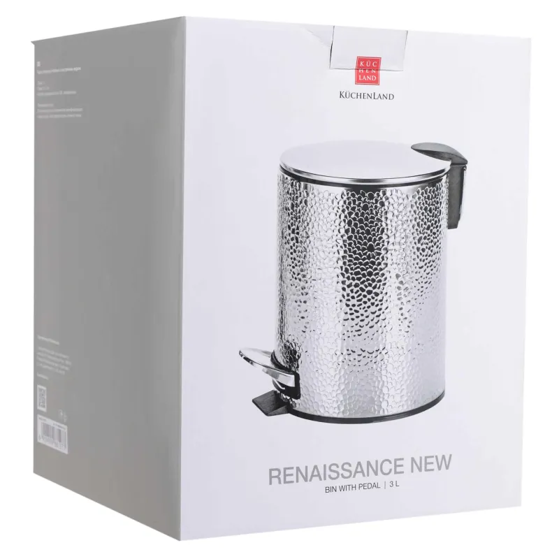 Емкость для мусора, 3 л, с педалью, Renaissance new, image-7