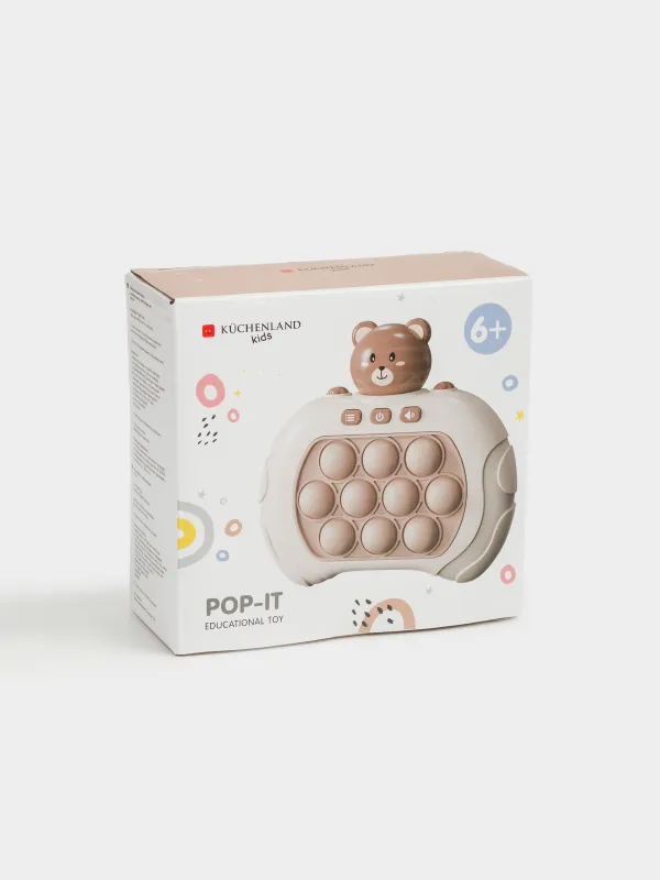 Игрушка развивающая, 13х12 см, электронная, Мишка, Pop-it, image-5