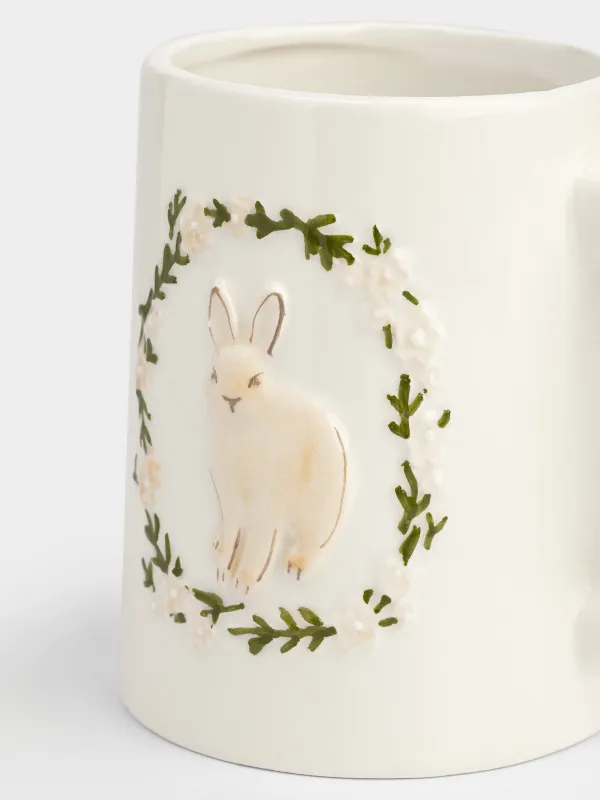Кружка, 430 мл, керамика D, молочная, Кролик, Natural Easter, image-3