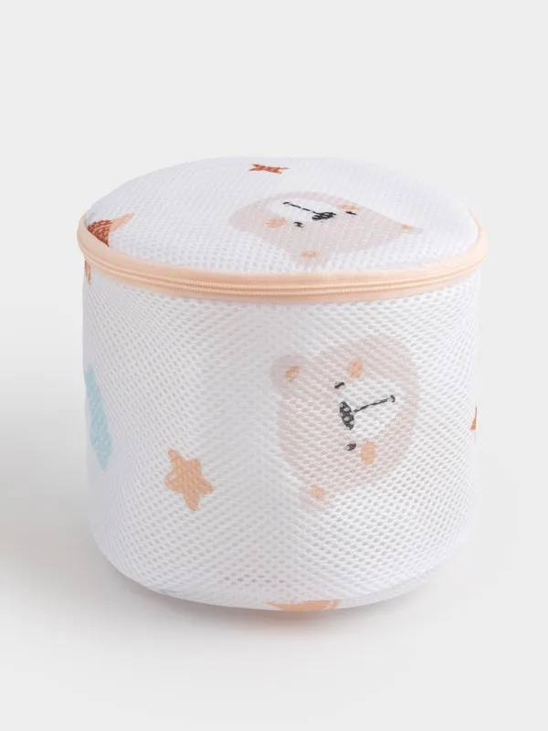 Мешок-баул для стирки детского белья, 18х16см, полиэстер, Мишки, Safety Bear, image-0