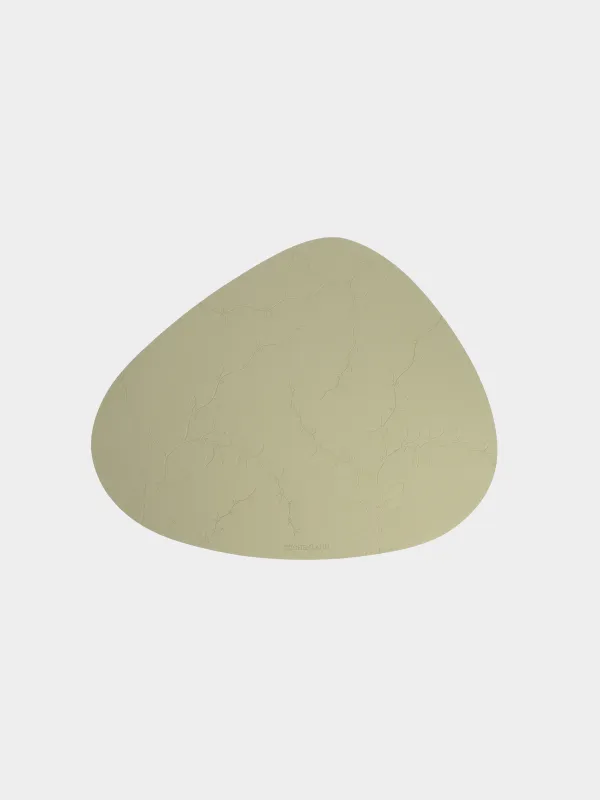 Салфетка под приборы, 37x45 см, ПВХ, фигурная, зеленая, Ветви с ягодами, Rock press, image-0