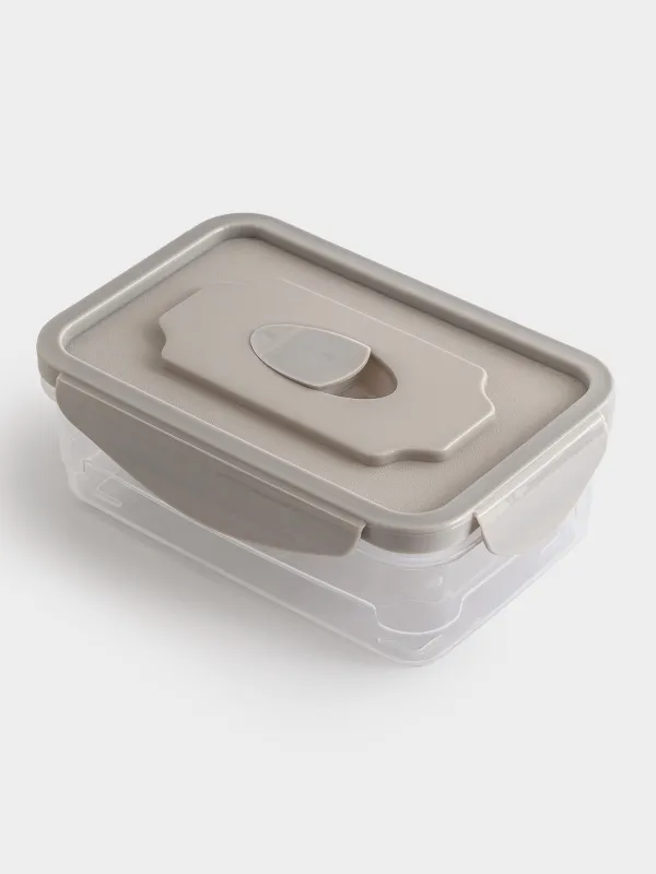 Набор контейнеров, 3 шт, с клипсами, с клапаном, пластик, прямоугольный, пастель, Clip, image-1