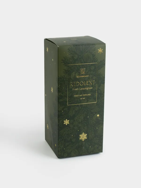 Ароматический диффузор, 120 мл, с подвеской, зеленый, Fresh Lemongrass, Елка, Redolent, image-3