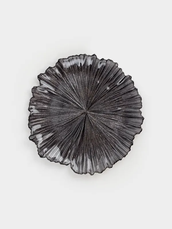 Тарелка обеденная, 28 см, стекло Р, серая, Verge, image-0