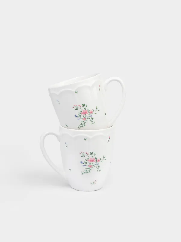 Кружка, 380 мл, 2 шт, Нежные цветы, El floria, image-0