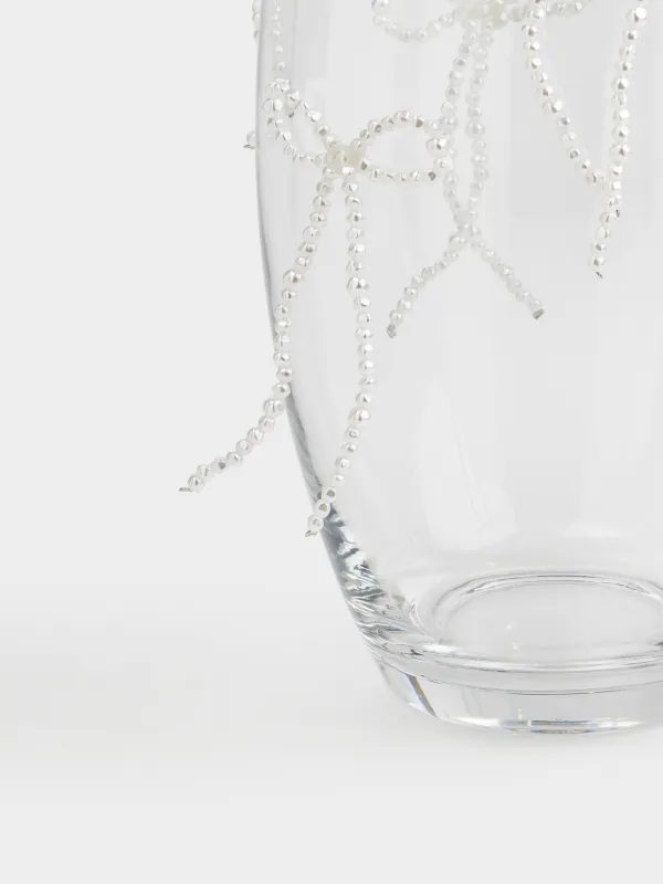 Ваза для цветов, 30 см, Бантики, Varies pearl, image-2