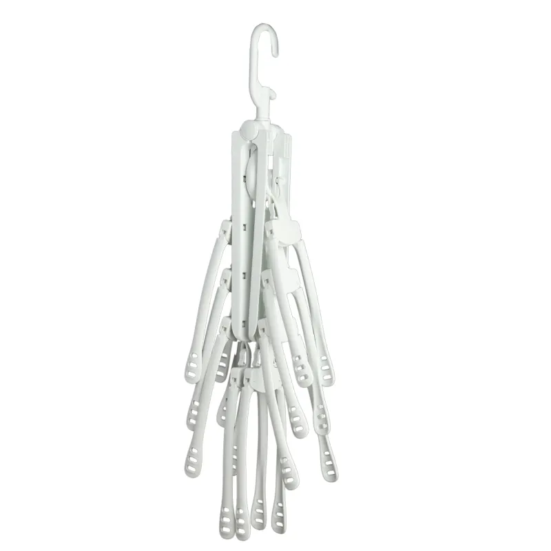 Сушилка для одежды, 8 плечиков, складная, подвесная, пластик, белая, Compact, image-1