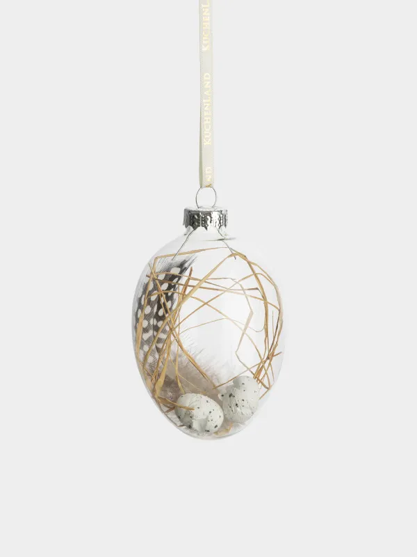 Подвеска декоративная, 6х8 см, с сухоцветами, Rustic Easter, image-1