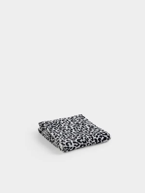 Полотенце, 50х100 см, хлопок, молочное, Леопардовый принт, Leopard cotton, image-0
