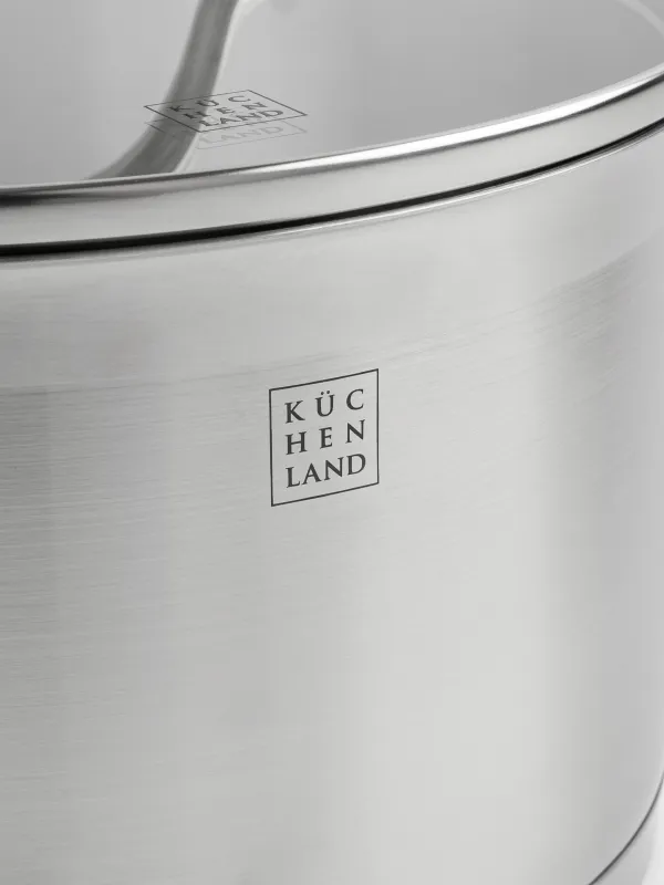 Кастрюля, 20 см, 3,5 л, с крышкой, сталь/стекло Б, Silver Stone, image-3