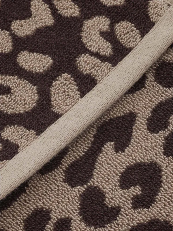 Полотенце, 70х140 см, хлопок, коричневое, Леопардовый принт, Leopard cotton, image-4