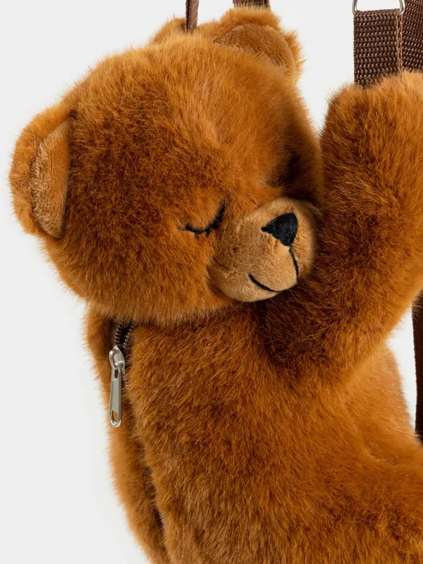 Рюкзак, 30х20 см, детский, полиэстер, коричневый, Спящий медведь, Bear, image-2