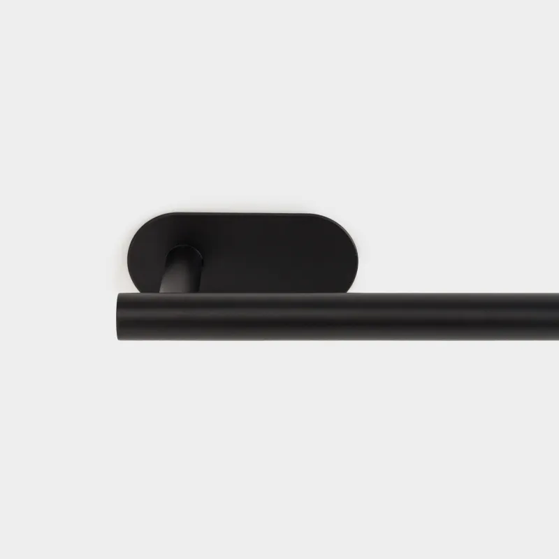 Держатель для полотенца, 50 см, настенный, на липучке, сталь, черный, Total black, image-5