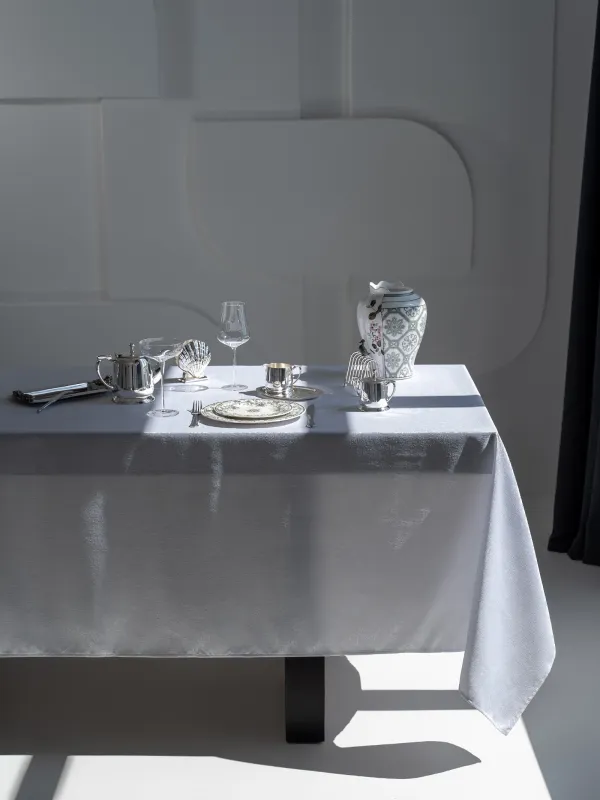 Скатерть, 170х250 см, полиэстер, белая, Jacquard, image-9