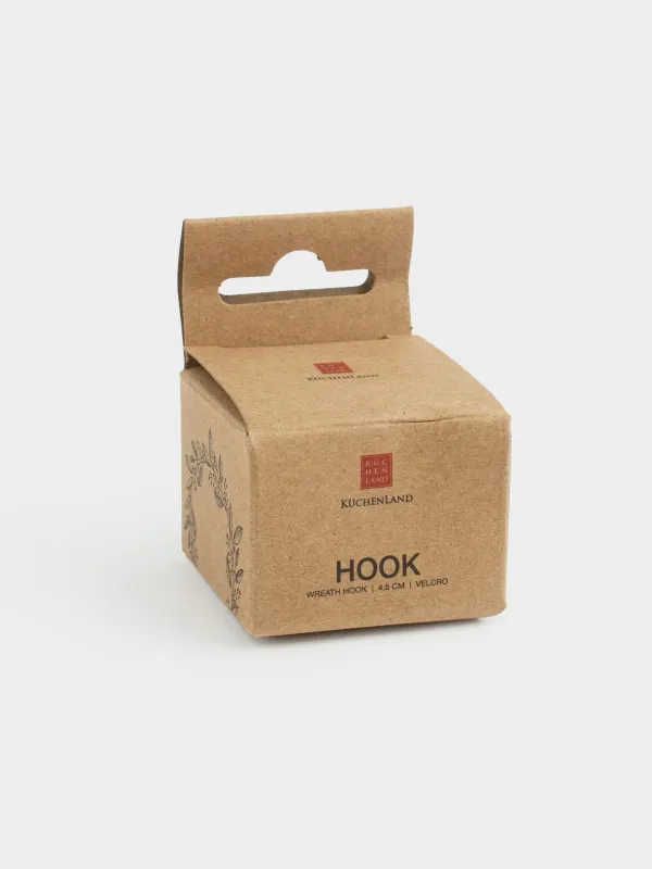 Крючок для венка, 4 см, на липучке, сталь, квадратный, золотистый, Hook, image-4