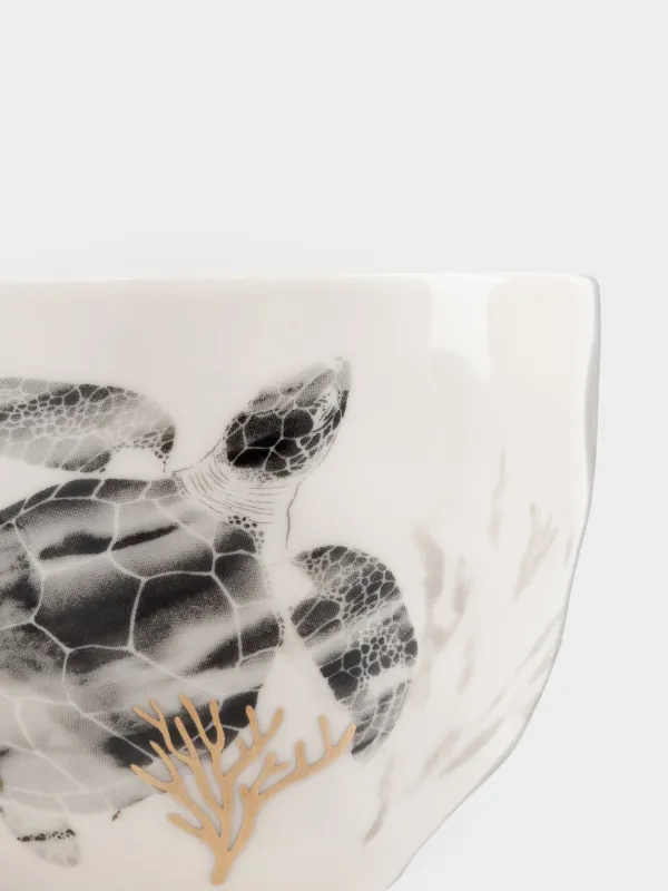 Кружка, 430 мл, фарфор N, бело-золотистая, Черепаха, Grand turtle, image-2