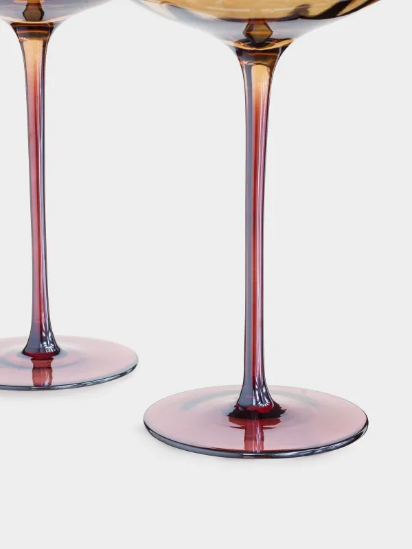 Бокал-креманка для шампанского, 220 мл, 2 шт, стекло, янтарно-коричневый, Filo R color, image-3