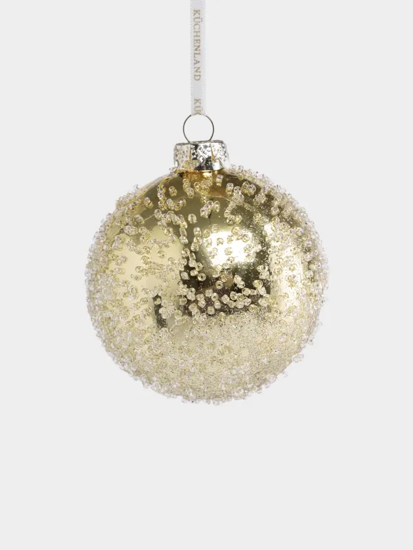 Игрушка елочная, 8 см, с блестками, Шар, Ball sparkle, image-1